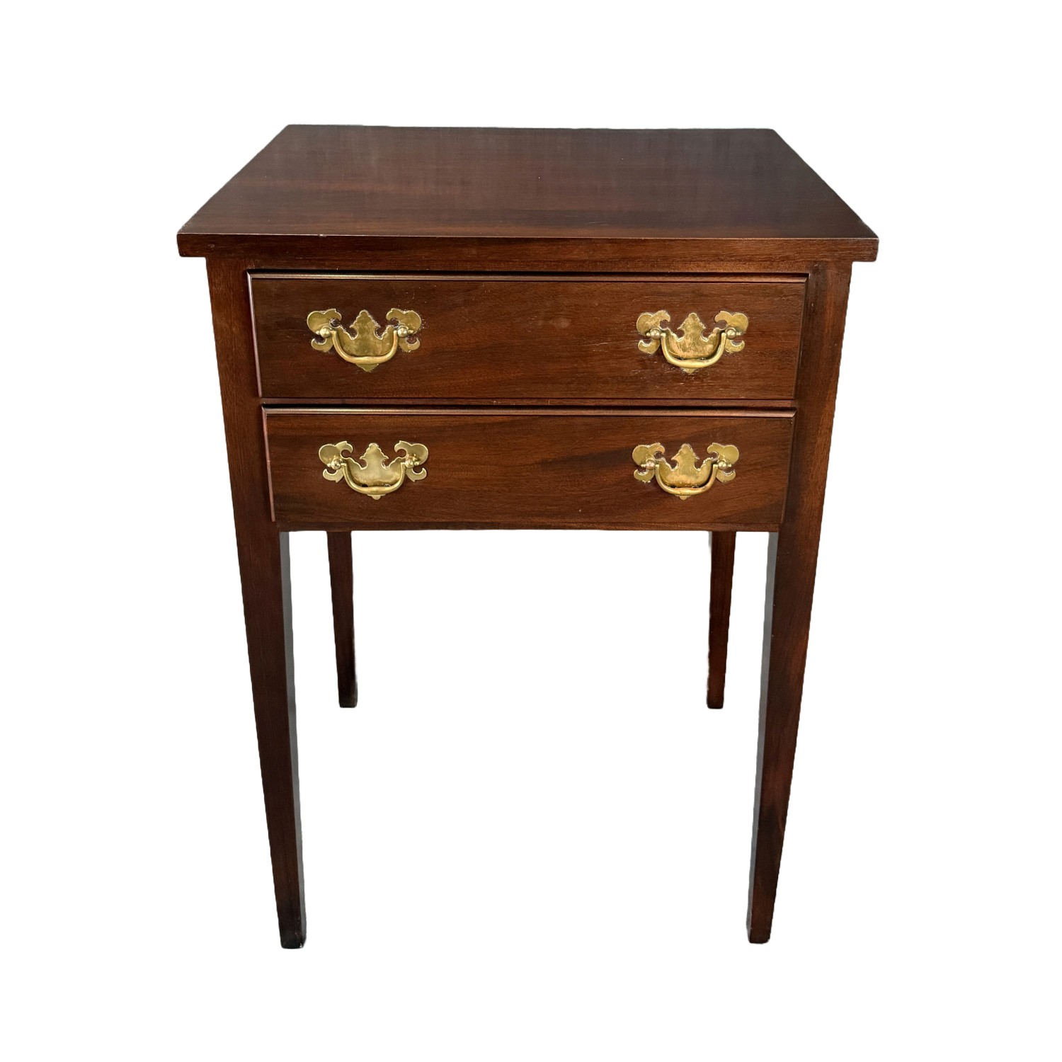 N163 (0)Solid Mahogany 2 Drawer Nightstand / End Table Solid Mahogany 2 Drawer Nightstand / End Table