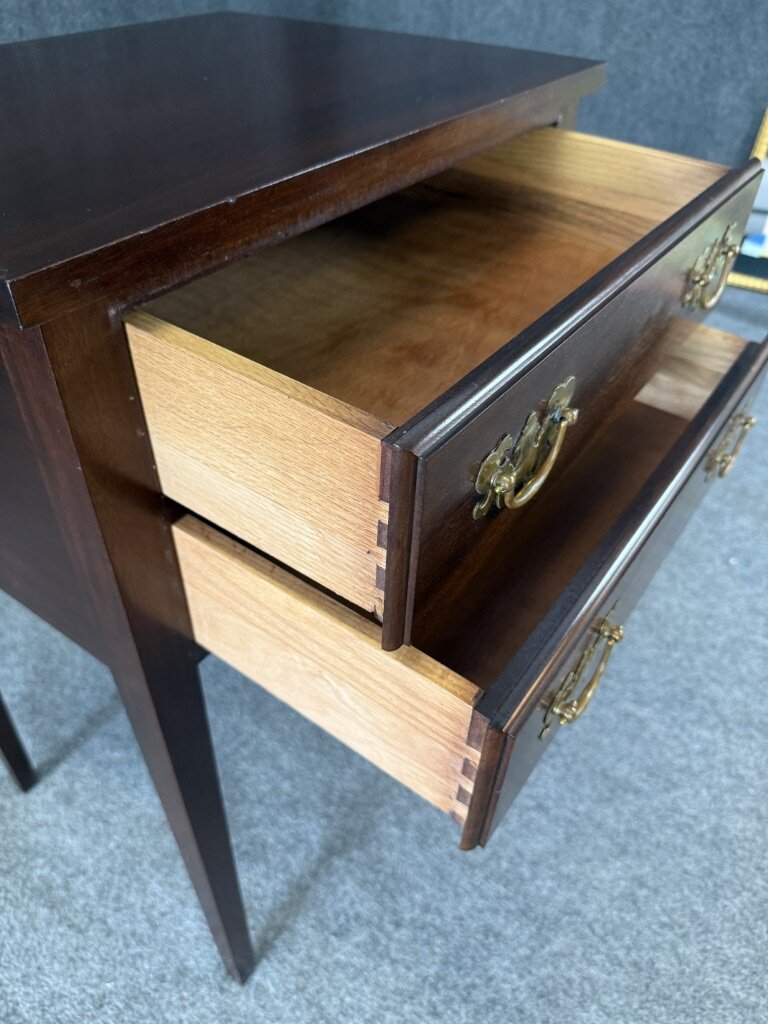 N163 (9)Solid Mahogany 2 Drawer Nightstand / End Table Solid Mahogany 2 Drawer Nightstand / End Table