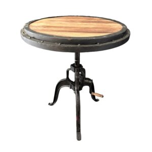 Industrial Style Adjustable Crank Table