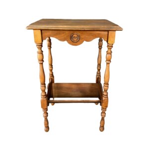 Early 1900's Solid Maple End Table w. Magazine Rack
