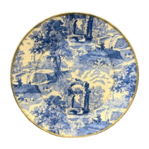 Ornate Blue and White Decorative Plate