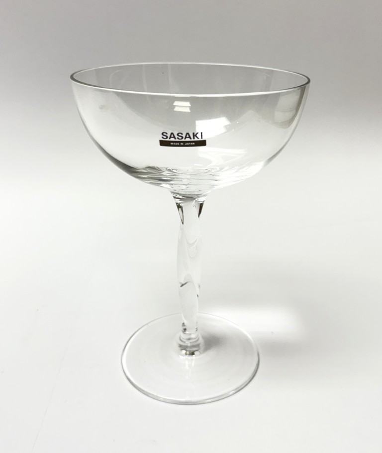 TT166 (1)Set of 10 Crystal Toyo Sasaki Cocktail Glass with Twisted Base Set of 10 Crystal Toyo Sasaki Cocktail Glass with Twisted Base