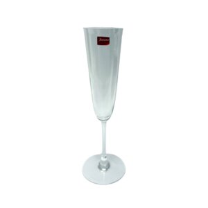 Baccarat Crystal Champagne Flute with Faceted Oval Stem