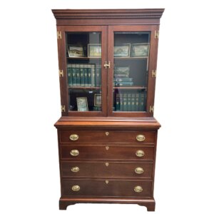 Mahogany Two Piece Glass Door Cabinet by Craftique