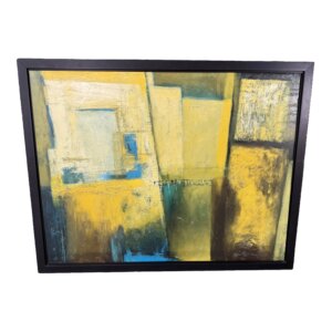 Blue and Yellow Abstract Giclee on Canvas by Patrizio
