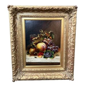 Antique Still Life Oil on Canvas Signed R. Kelly