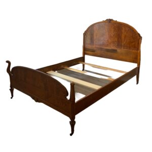 Antique Mahogany Full/Double Size Bed with Rails and Slats