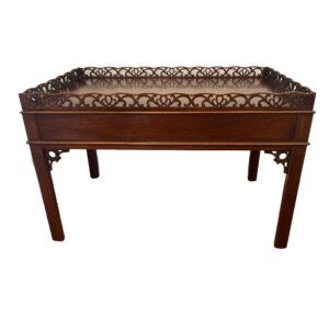 Vintage Chippendale Style Coffee/Tea Table with Fretwork Gallery