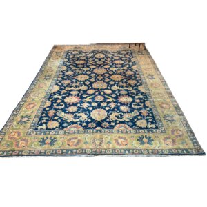 Vintage 8x10 Tabriz Hand Knotted Rug with Animal and Boteh Motif