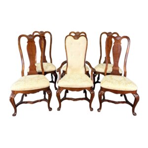 Set of 6 Bernhardt High Back Cherry Dining Chairs
