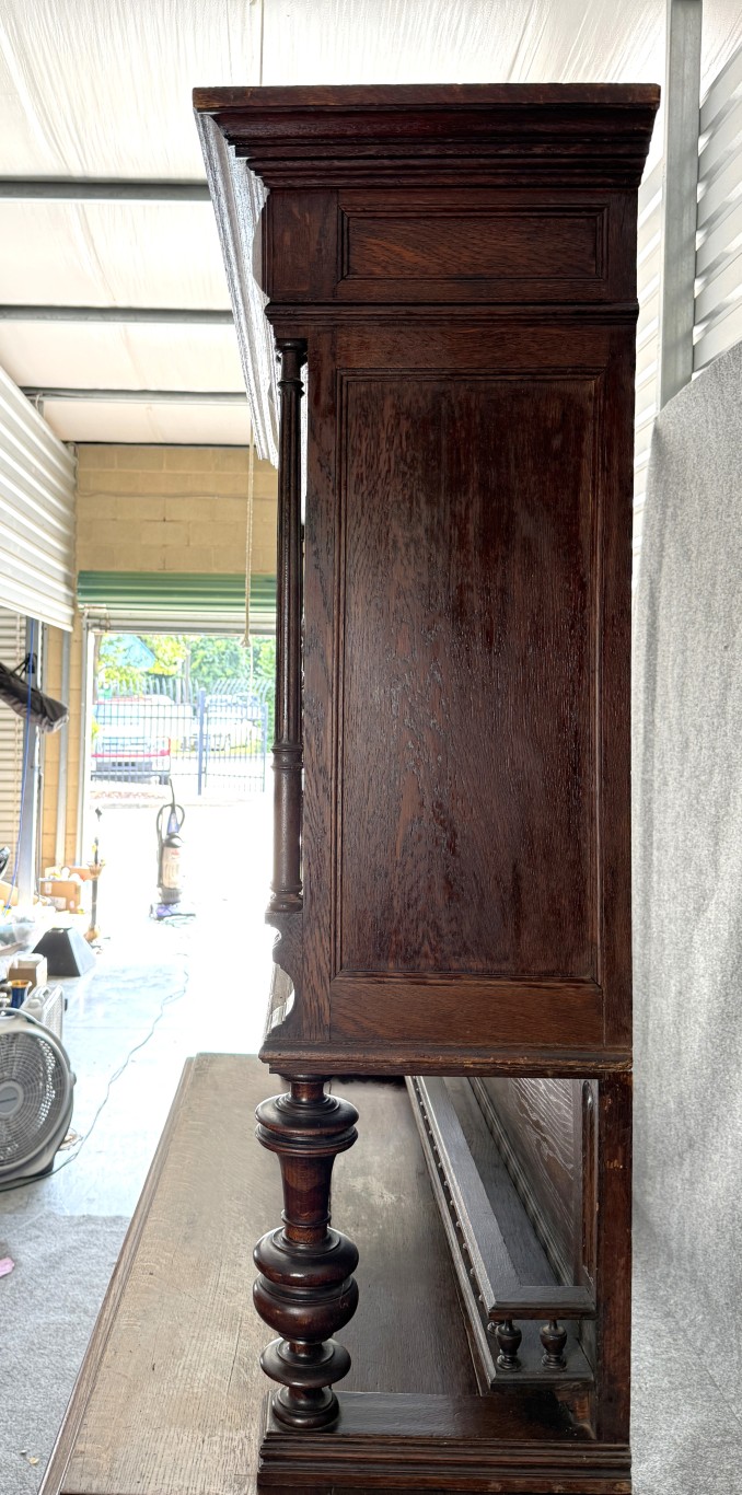 19th Century Belgian Oak Court Cupboard 19th Century Belgian Oak Court Cupboard