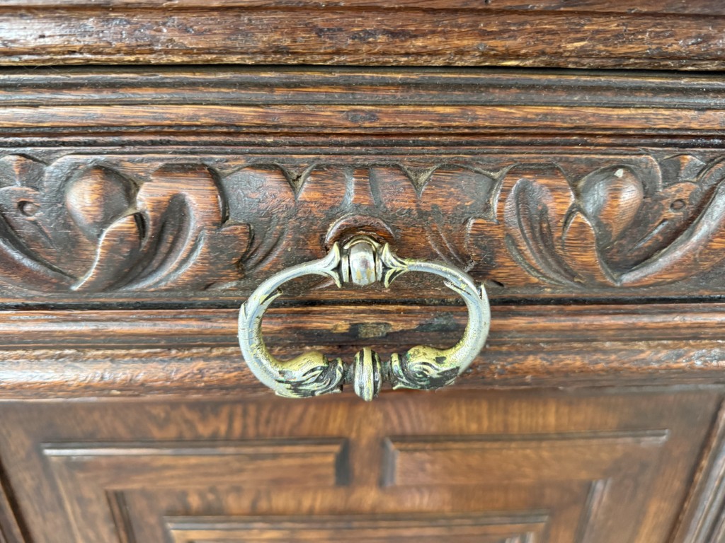 19th Century Belgian Oak Court Cupboard 19th Century Belgian Oak Court Cupboard