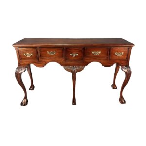 Vintage Chippendale Style Mahogany Five-Drawer Sideboard