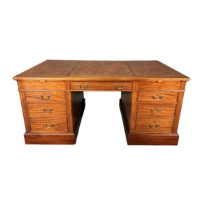 19th Century Mahogany Leather Top Executive Desk
