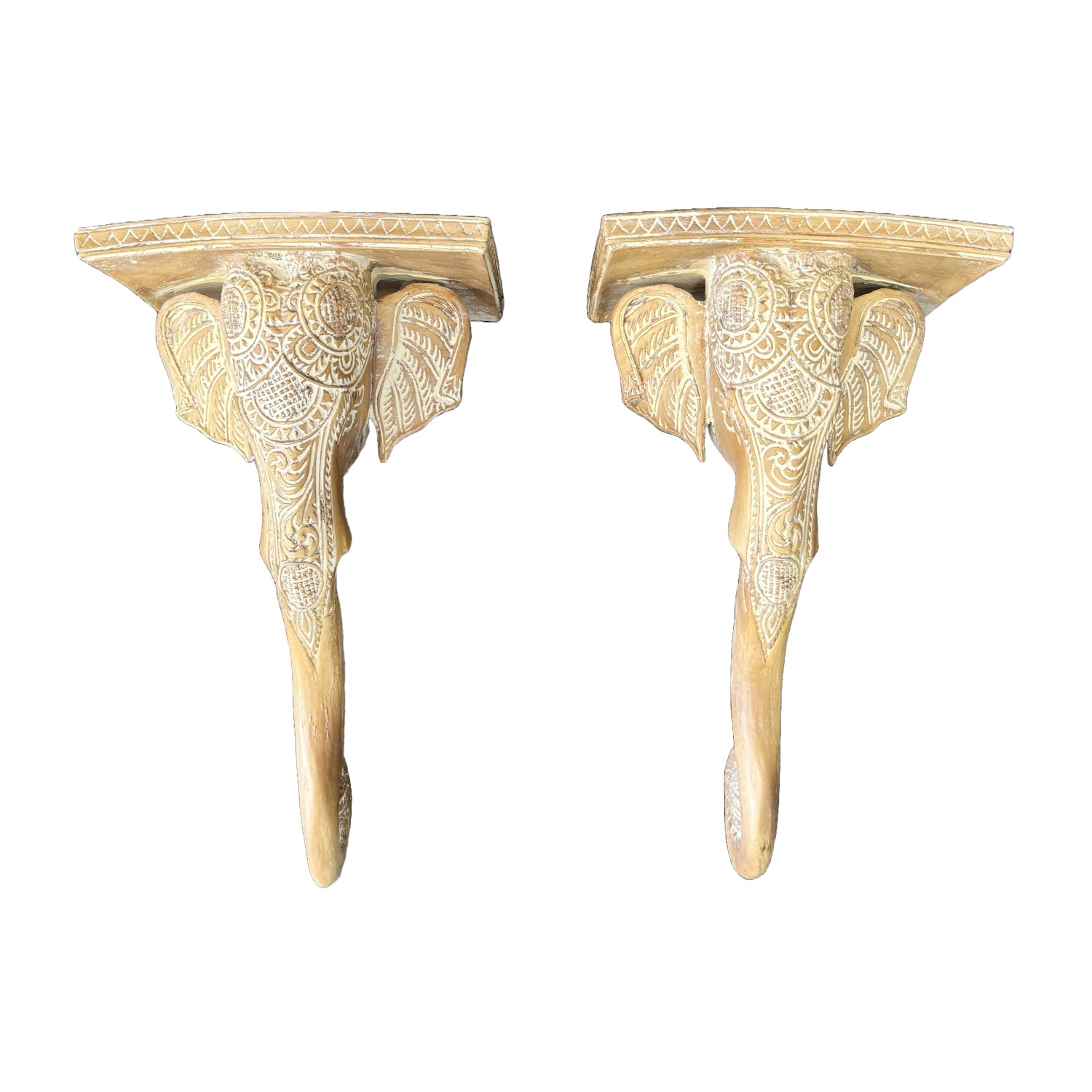 Pair of Elephant Themed Wall Sconces Pair of Elephant Themed Wall Sconces