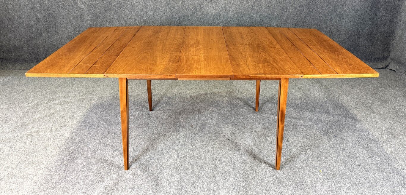 Mid-Century Modern Lane Tuxedo Bowtie-Inlaid Drop Leaf Dining Table Mid-Century Modern Lane Tuxedo Bowtie-Inlaid Drop Leaf Dining Table