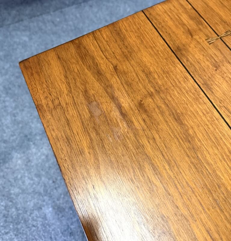 Mid-Century Modern Lane Tuxedo Bowtie-Inlaid Drop Leaf Dining Table Mid-Century Modern Lane Tuxedo Bowtie-Inlaid Drop Leaf Dining Table