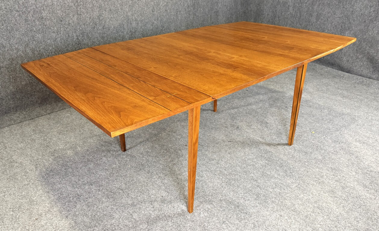Mid-Century Modern Lane Tuxedo Bowtie-Inlaid Drop Leaf Dining Table Mid-Century Modern Lane Tuxedo Bowtie-Inlaid Drop Leaf Dining Table