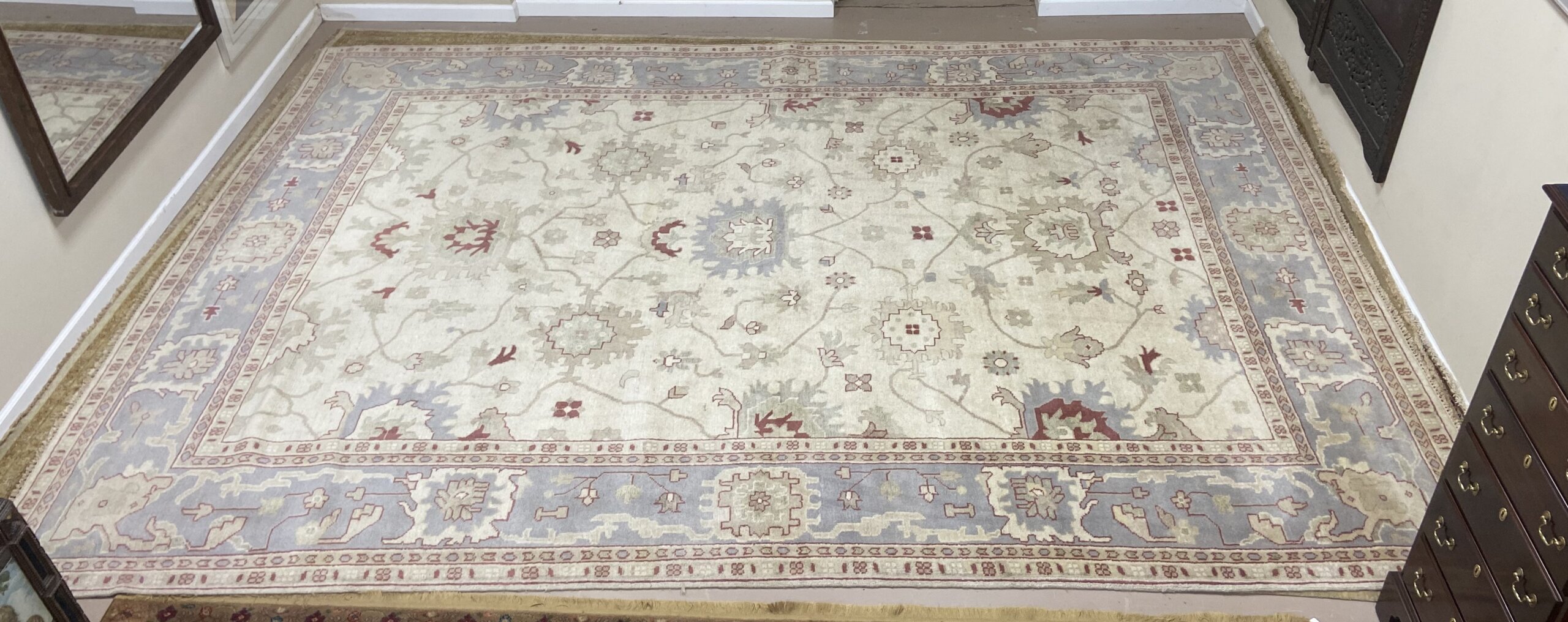 Indo Oushak 10 x 14 Hand Knotted Rug Indo Oushak 10 x 14 Hand Knotted Rug