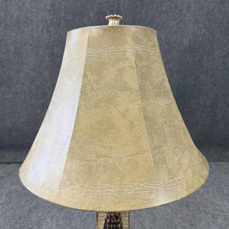 Tall Script-Decorated Column Table Lamp Tall Script-Decorated Column Table Lamp