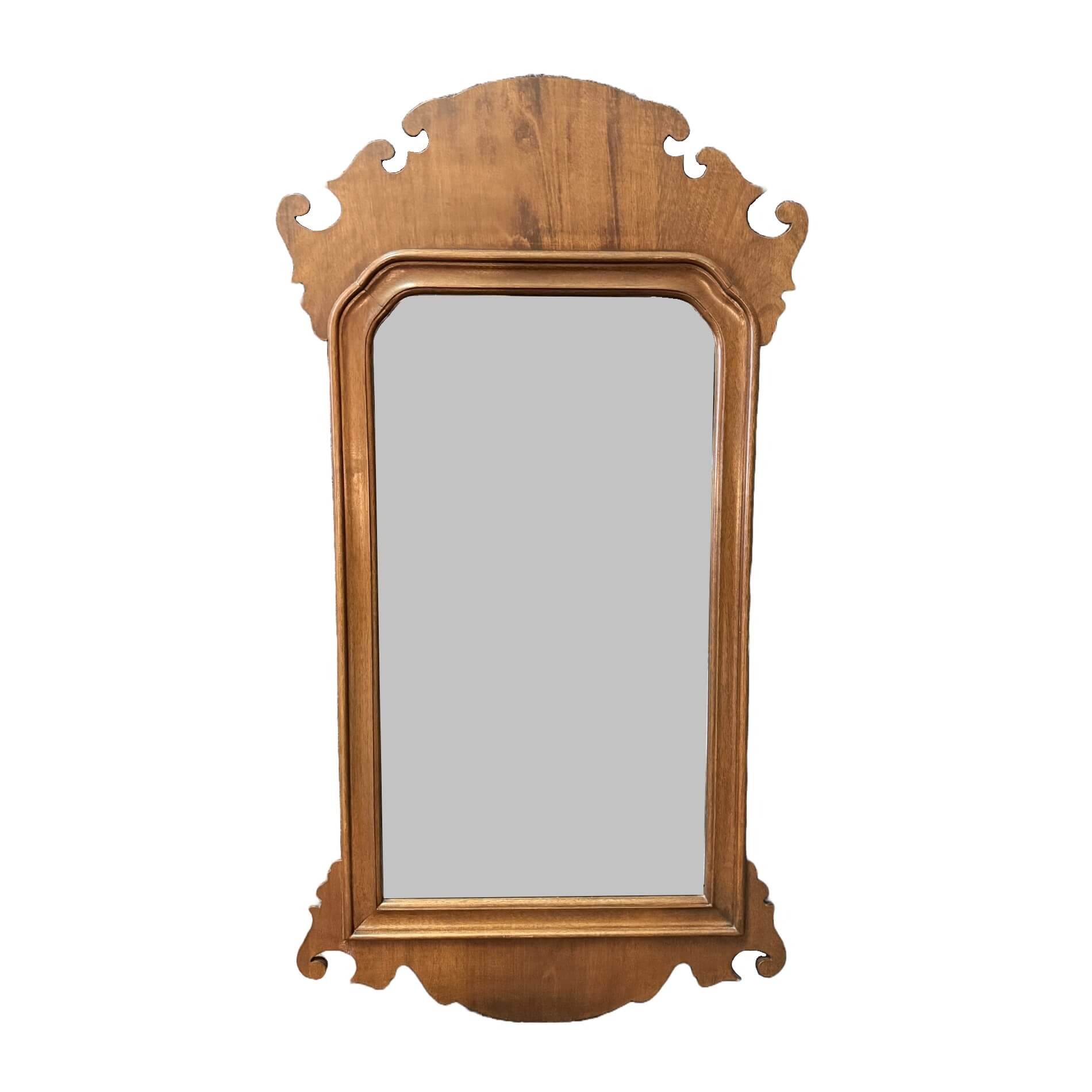Vintage Chippendale Style Mahogany Mirror