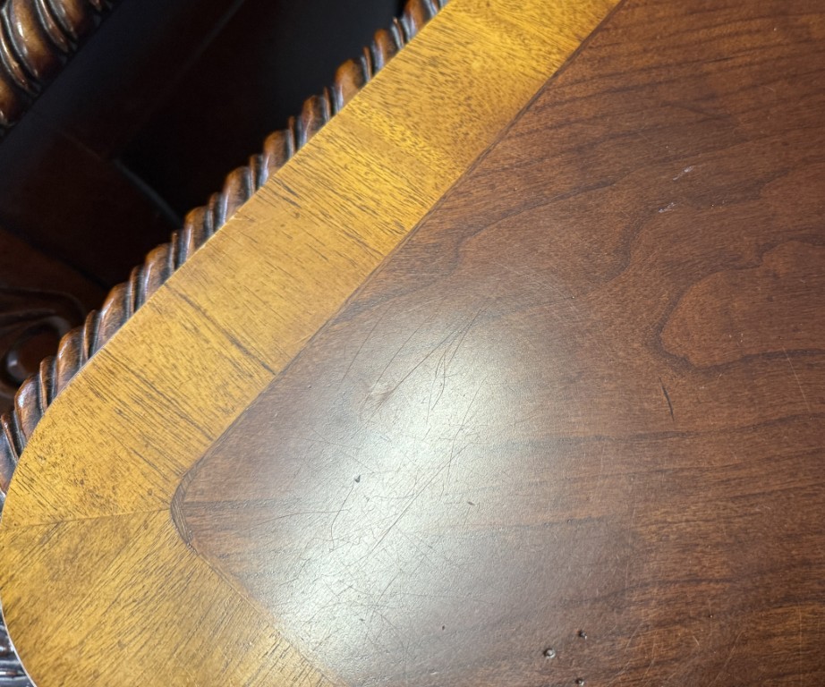 Pair of Cognac Finish Banded Cherry Nightstands Pair of Cognac Finish Banded Cherry Nightstands