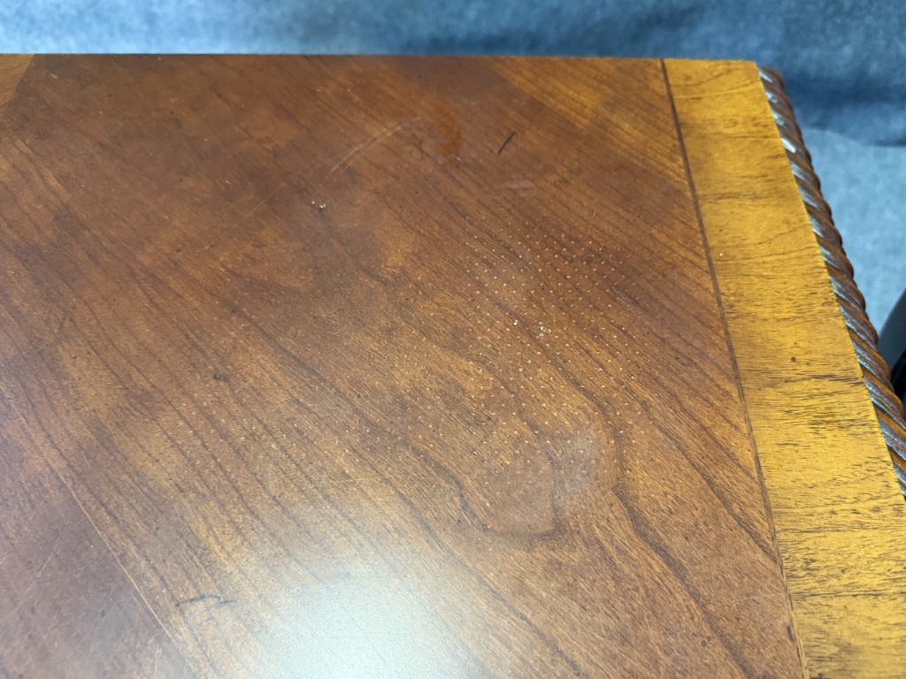 Pair of Cognac Finish Banded Cherry Nightstands Pair of Cognac Finish Banded Cherry Nightstands