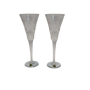 Pair Of Waterford Crystal Champagne Flutes