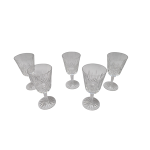 Set of Five Waterford Water/Wine Goblets