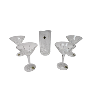 Waterford Crystal Cocktail Beaker with Four Glasses