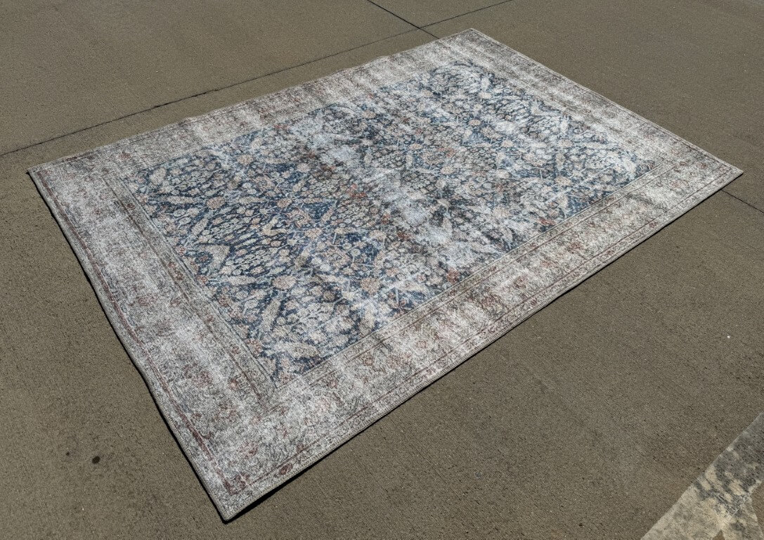 NEW 5x7 KAS Washable London 4800 Blue Sophie Rug NEW 5x7 KAS Washable London 4800 Blue Sophie Rug