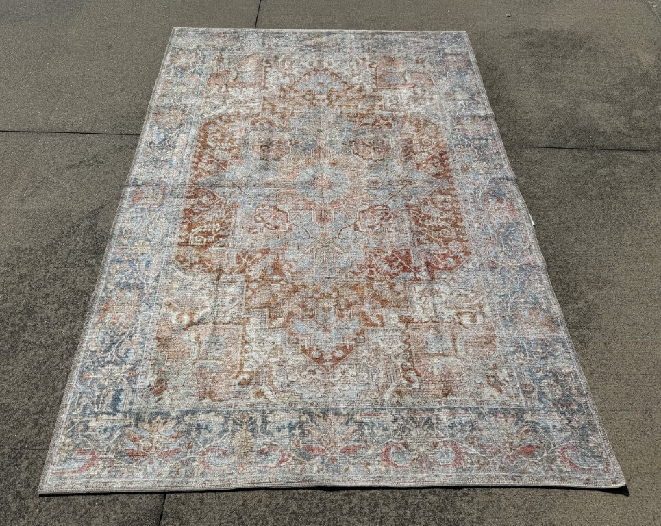 NEW 5x7 KAS Washable London Serena 4801 Rust Blue Rug NEW 5x7 KAS Washable London Serena 4801 Rust Blue Rug