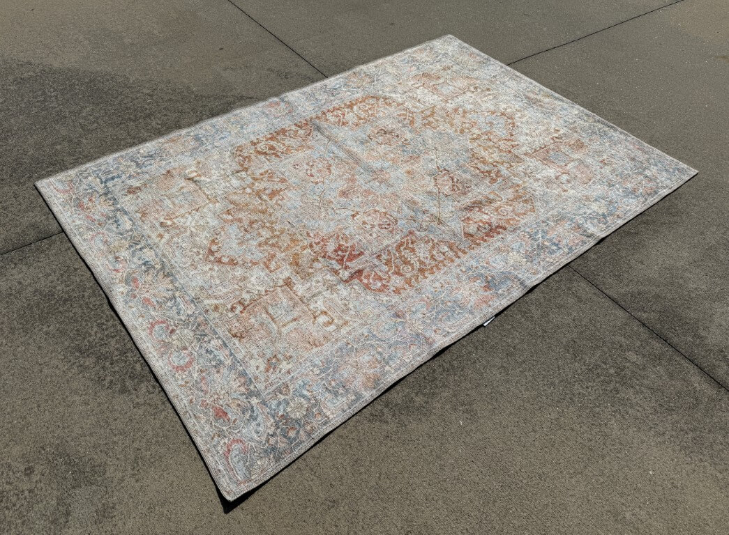 NEW 5x7 KAS Washable London Serena 4801 Rust Blue Rug NEW 5x7 KAS Washable London Serena 4801 Rust Blue Rug