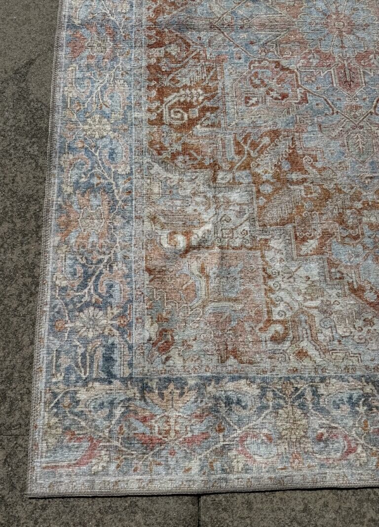 NEW 5x7 KAS Washable London Serena 4801 Rust Blue Rug NEW 5x7 KAS Washable London Serena 4801 Rust Blue Rug