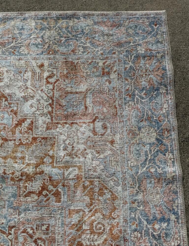 NEW 5x7 KAS Washable London Serena 4801 Rust Blue Rug NEW 5x7 KAS Washable London Serena 4801 Rust Blue Rug