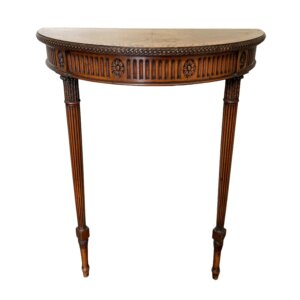 Chippendale Style Mahogany Demilune Wall Table
