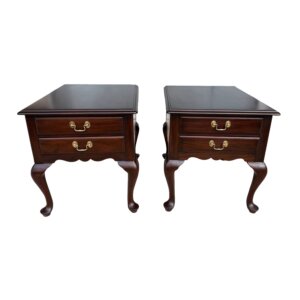 Pair of Henkel Harris Solid Mahogany End Tables