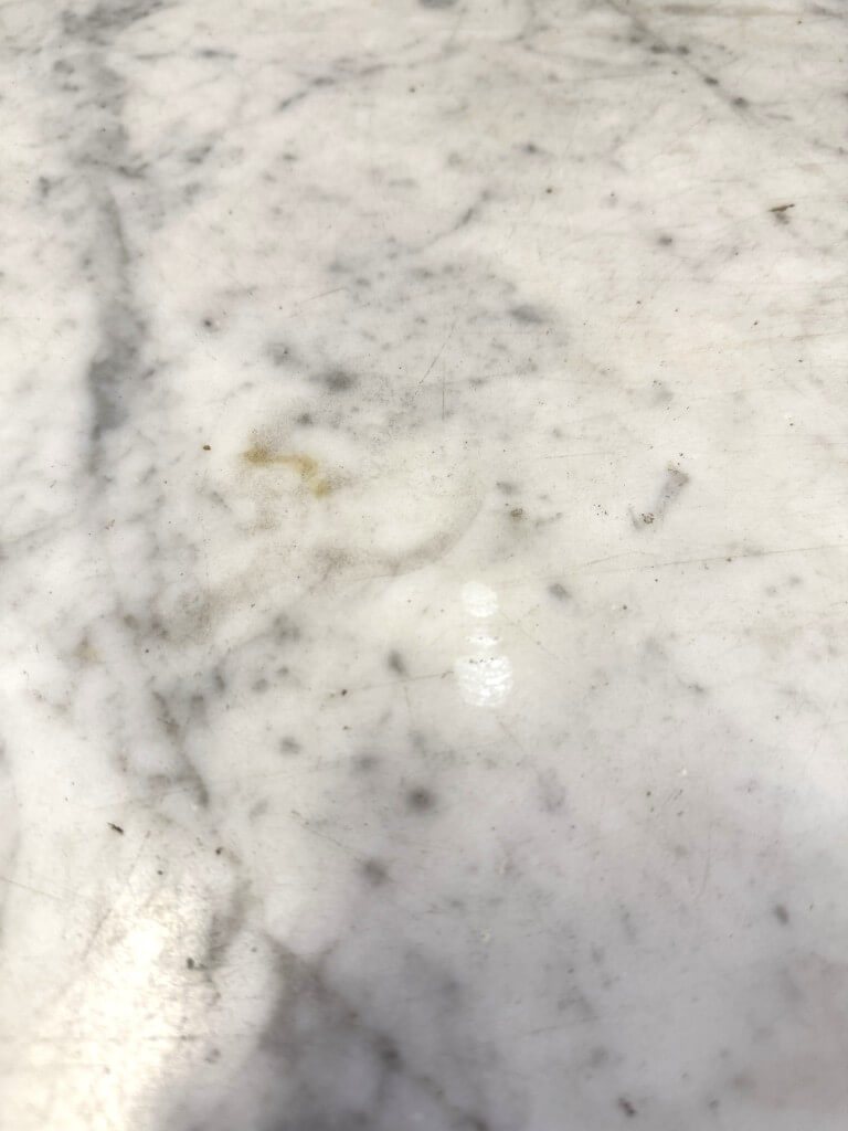 19th Century Flamed Mahogany Marble Top Center Table 19th Century Flamed Mahogany Marble Top Center Table