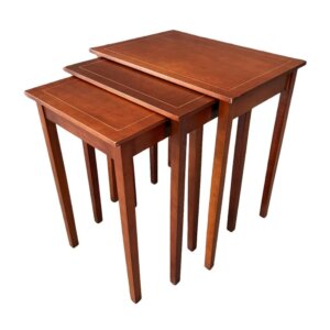 Set of 3 Inlaid Mahogany Nesting Tables