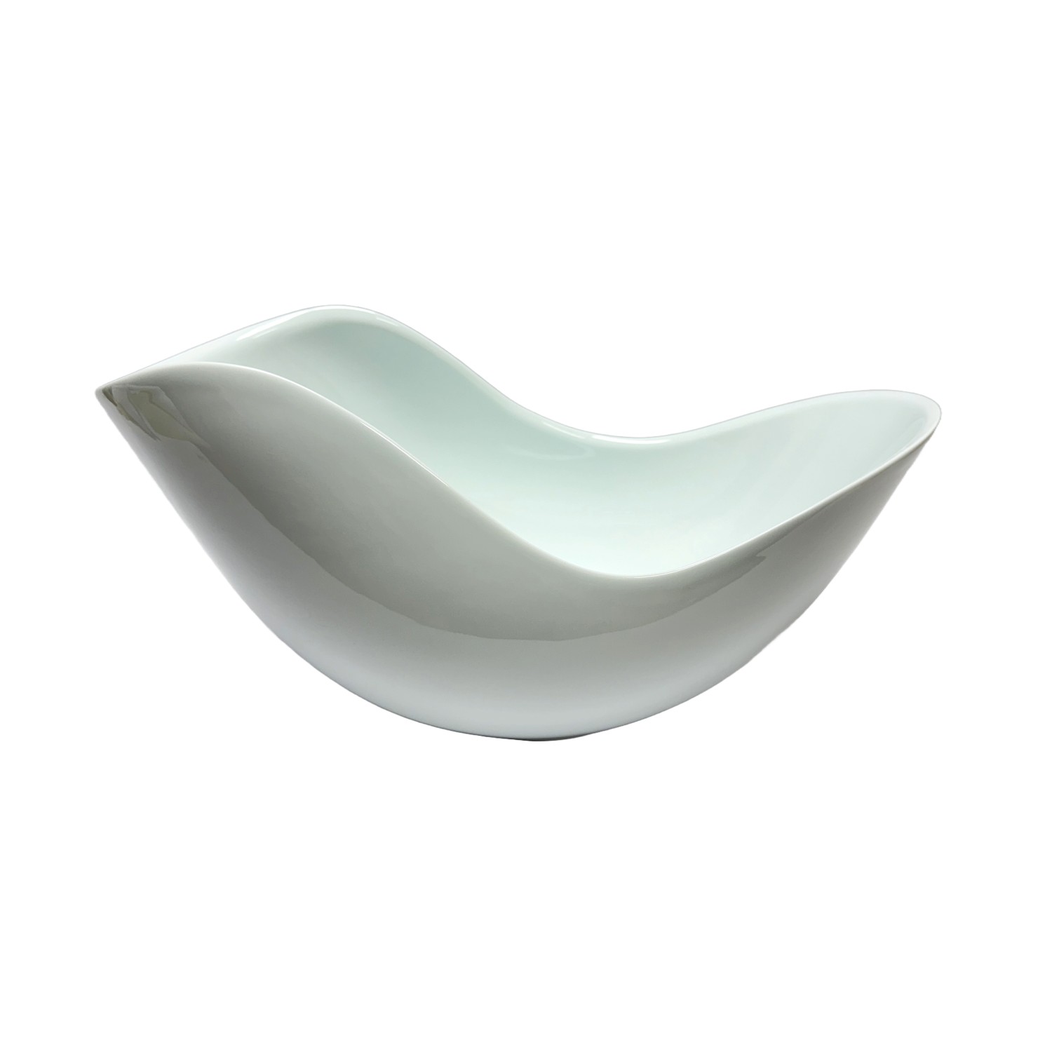 Japanese Porcelain Organic-Form Bowl New in Wooden Box Japanese Porcelain Organic-Form Bowl New in Wooden Box