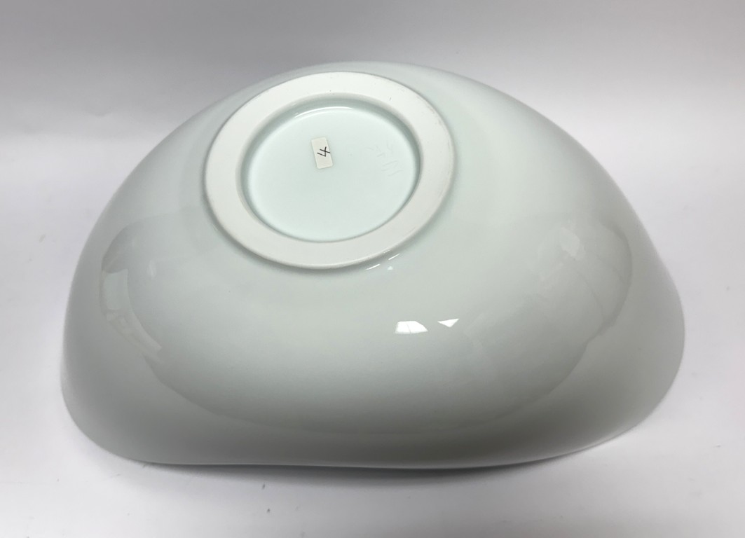 Japanese Porcelain Organic-Form Bowl New in Wooden Box Japanese Porcelain Organic-Form Bowl New in Wooden Box