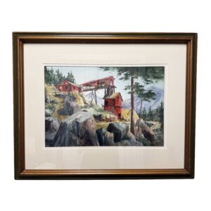 Original Watercolor of Mountain-Side Mine