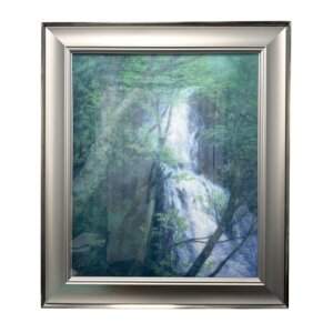 Original Oil Pastel Titled Waterfall Among Trees by Hiroki Uchida