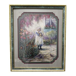 Vintage Giclee by Bettie Zeldar with Ornate Mat
