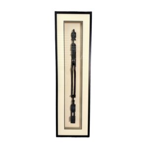 Narrow Sculpture Mounted in Shadowbox Frame