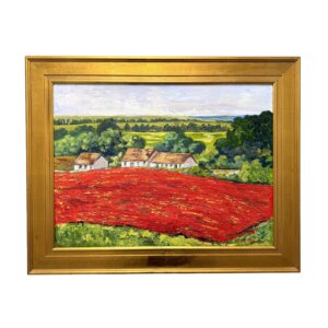 Vibrant Landscape of Village in the Countryside by Rocky Mount, NC Artist Mark Gansor