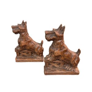 Vintage Syroco Wood Scottie Dog Bookends