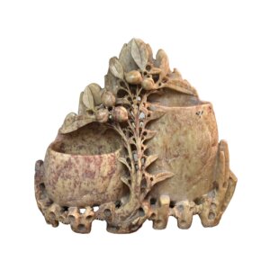 Carved Soapstone Double Vase