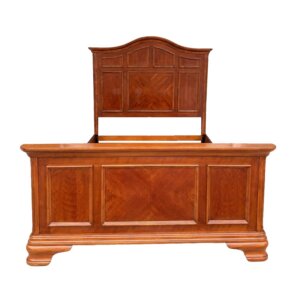 Cherry Finish Queen Size Paneled Bed Frame