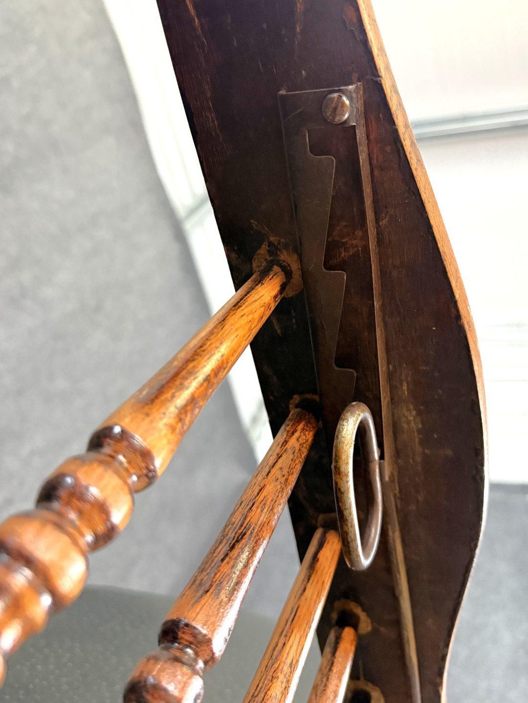 Antique Morris Chair with Black Faux-Ostrich Cushions Antique Morris Chair with Black Faux-Ostrich Cushions